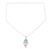 Chalcedony and blue topaz pendant necklace, 'Glacial' - Indian Chalcedony and Blue Topaz Pendant Necklace (image 2d) thumbail