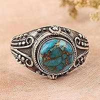 Men's Sterling Silver Locket Ring from India,'Your Secret'