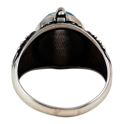 Men's sterling silver locket ring, 'Your Secret' - Men's Sterling Silver Locket Ring from India