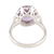 Amethyst cocktail ring, 'Lilac Saga' - Artisan Crafted Amethyst and Sterling Silver Cocktail Ring