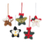Wool felt ornaments, 'Stars of Christmas' (set of 5) - Assorted Christmas Ornaments (Set of 5)