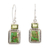 Pendientes colgantes de peridoto - Pendientes colgantes de peridoto y plata de ley india