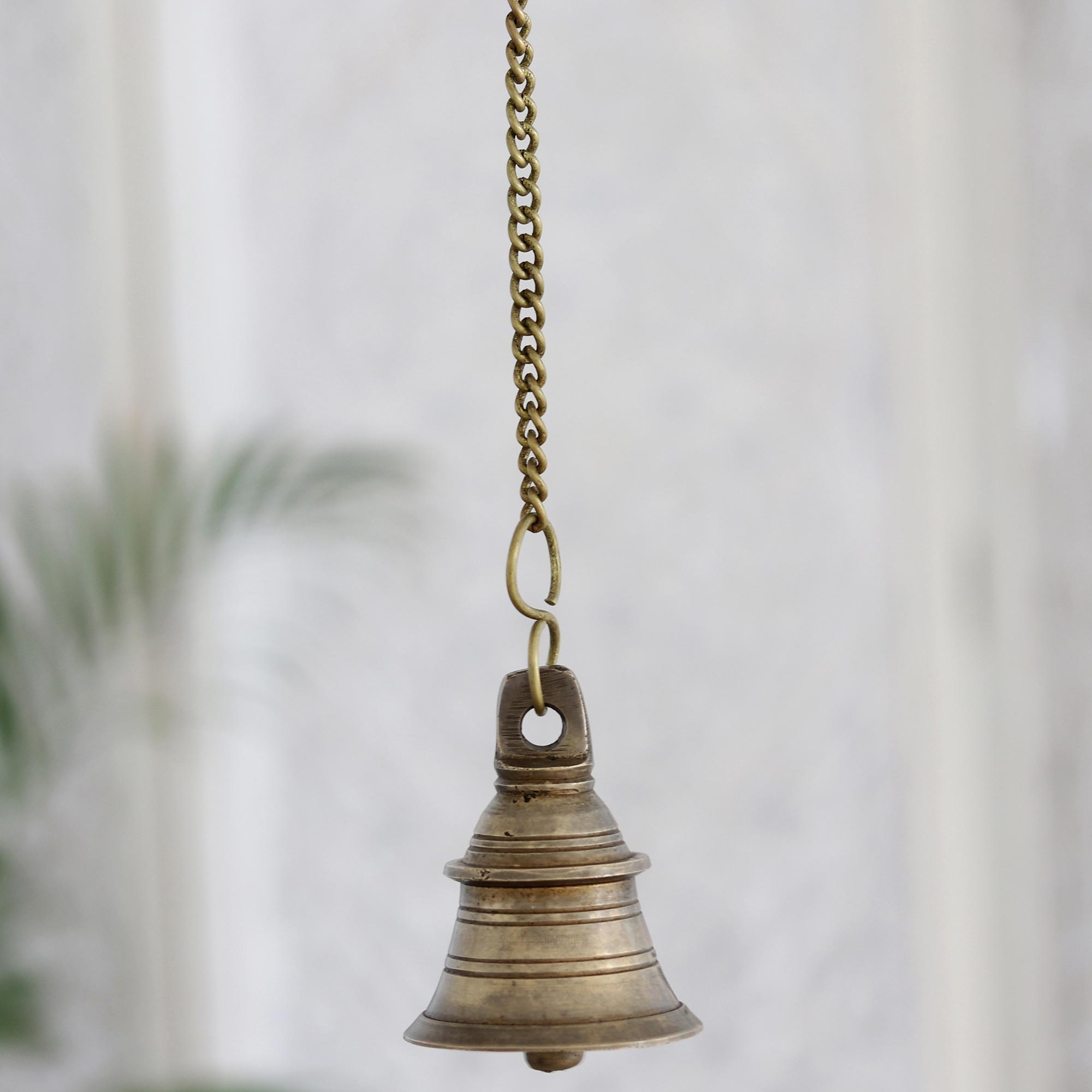 Home Accent with Hanging Brass Bell - Soft Chime