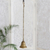 Brass home accent, 'Floral Chime' - Artisan Crafted Hanging Brass Bell from India