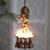 Brass hanging decorative accent, 'Krishna's Song' - Hanging Krishna Home Accent from India