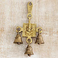 Brass Ganesha-Themed Home Accent from India,'Good Luck Ganesha'