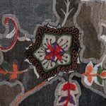 Embroidered wool shawl, 'Fall Weather' - Hand-Embroidered Wool Shawl with Floral Motif
