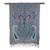 Hand-embroidered wool shawl, 'Icy Paisley' - Hand-Embroidered Wool Shawl with Paisley Motif