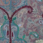 Hand-embroidered wool shawl, 'Icy Paisley' - Hand-Embroidered Wool Shawl with Paisley Motif