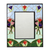 Ceramic mosaic wall mirror, 'Spring Mosaic' - Ceramic Mosaic Wall Mirror with Floral Motif