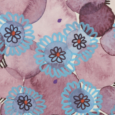 'Lavender Sky' - Acuarela abstracta sobre papel
