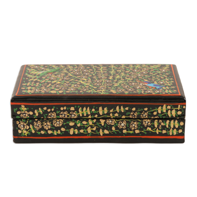 Dekorative Schachtel aus Pappmaché - Handgefertigte dekorative Schachtel aus Holz und Pappmaché
