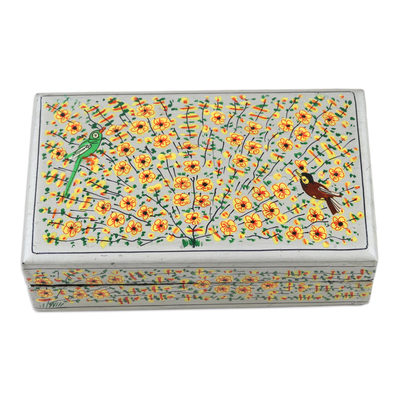 Dekorative Schachtel aus Pappmaché - Handgefertigte dekorative Schachtel aus Holz und Pappmaché