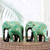 Estatuillas de papel maché, (par) - Estatuillas de elefantes de papel maché hechas a mano (par)
