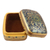 Decorative papier mache box, 'Persian Charm' - Papier Mache Floral-Motif Box from India
