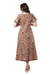 Embroidered cotton wrap dress, 'Summer Harvest' - Hand-Embroidered Cotton Wrap Dress with Floral Motif (image 2d) thumbail