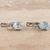Rhodium-plated blue topaz drop earrings, 'Ice Drops' - Rhodium-Plated Cubic Zirconia Drop Earrings (image 2b) thumbail