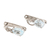 Rhodium-plated blue topaz drop earrings, 'Ice Drops' - Rhodium-Plated Cubic Zirconia Drop Earrings (image 2c) thumbail