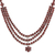 Rhodium-plated garnet pendant necklace, 'Red Queen' - Handmade Rhodium-Plated Garnet Pendant Necklace (image 2b) thumbail