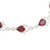 Garnet link bracelet, 'Gleaming Drops ' - Indian Garnet and Sterling Silver Link Bracelet (image 2b) thumbail