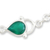 Onyx link bracelet, 'Gleaming Forest Green Drops' - Dark Green Onyx and Sterling Silver Link Bracelet