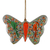 Wood holiday ornaments, 'Winged Fantasy in Silver' (set of 3) - Wood Holiday Ornaments with Butterfly-Motif (Set of 3) (image 2b) thumbail