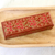 Papier mache pencil box, 'Chinar Pride in Red' - Decorative Papier Mache Box with Leaf Motif