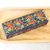Pappmaché-Bleistiftbox, 'Chinar Pride in Blue' (Stolz in Blau) - Box aus indischem Pappmaché und Trauerweidenholz