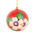 Papier-mache holiday ornaments, 'Valley Blossoms' (set of 4) - Papier-Mache Holiday Ornaments with Floral Motif (Set of 4)