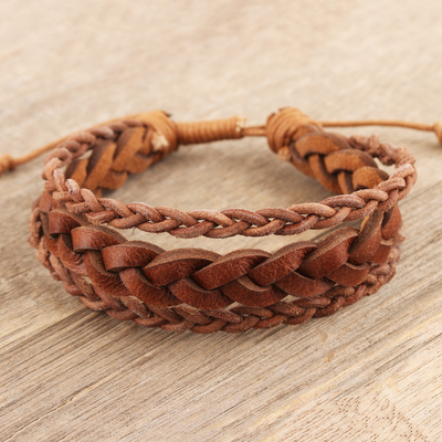 diy round braid leather bracelets | craftgawker