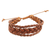 Leather wristband bracelet, 'Braided Charm' - Unisex Braided Leather Wristband Bracelet