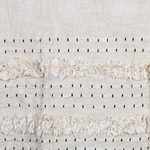 Embroidered cotton throw, 'Under a Cloud' - Embroidered Cotton Throw with Tufted Accents