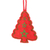 Adornos navideños de lana bordados (juego de 6) - Adornos navideños con motivo de árbol de lana bordado (juego de 6)