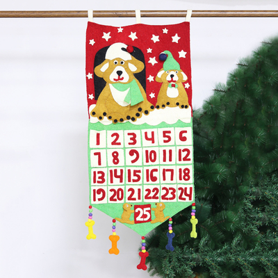 Wool felt advent calendar, A Dogs Christmas