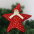 Adorno de árbol de lana - Adorno de árbol navideño con motivo de estrella de fieltro de lana