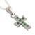 Rhodium-plated emerald pendant necklace, 'Keep Faith in Green' - Rhodium-Plated Emerald Pendant Necklace