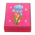 Dekorative Schachtel aus Pappmaché - Dekorative Pappmaché-Box mit Blumenmotiv