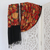 Wool chain stitch shawl, 'Kashmir Midnight' - Black Wool Shawl with Chain Stitch Embroidered Flowers (image 2b) thumbail