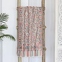 Wool kani shawl, 'Kashmir Ivory'