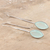 Chalcedony drop earrings, 'Pale Gaze' - Chalcedony and Sterling Silver Drop Earrings (image 2b) thumbail