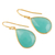 Gold-plated chalcedony dangle earrings, 'Evening Rainfall' - Gold-Plated Chalcedony Dangle Earrings from India (image 2c) thumbail