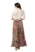 Viscose skirt, 'Back Together' - Screen-Printed Viscose Chiffon Skirt (image 2e) thumbail