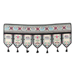 Embroidered cotton wall hanging, 'Asian Elephant' - Beaded Cotton Wall Hanging from India