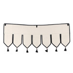 Embroidered cotton wall hanging, 'Asian Elephant' - Beaded Cotton Wall Hanging from India