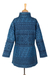 Embroidered cotton denim coat, 'Chandi Anorak' - Fleece-Lined Cotton Denim Coat from India