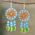 Ceramic dangle earrings, 'Dream Away' - Oven-Fired Ceramic Dangle Earrings