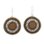 Ceramic dangle earrings, 'Ancient Writing' - Hand Made Ceramic Dangle Earrings