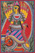 Madhubani painting, 'Majestic Durga' - Madhubani Goddess Painting on Handmade Paper