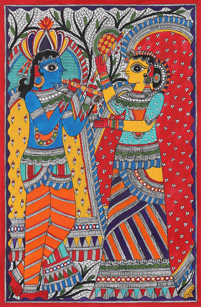 Madhubani painting, Divine Company