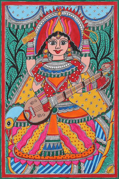 Madhubani painting, Saraswatis Song